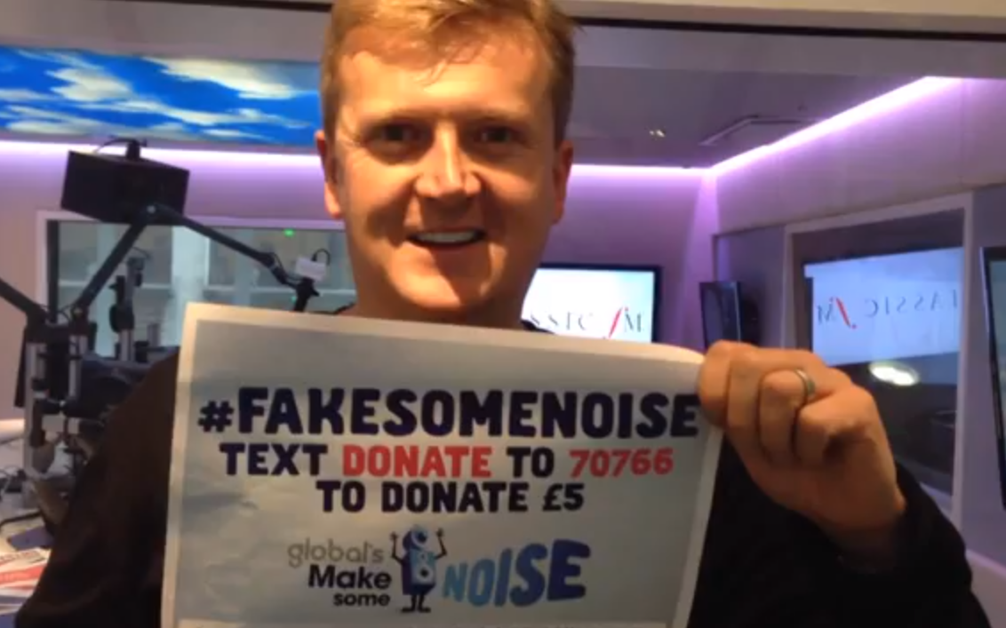Classic FM's Aled Jones Fakes Some Noise 2014