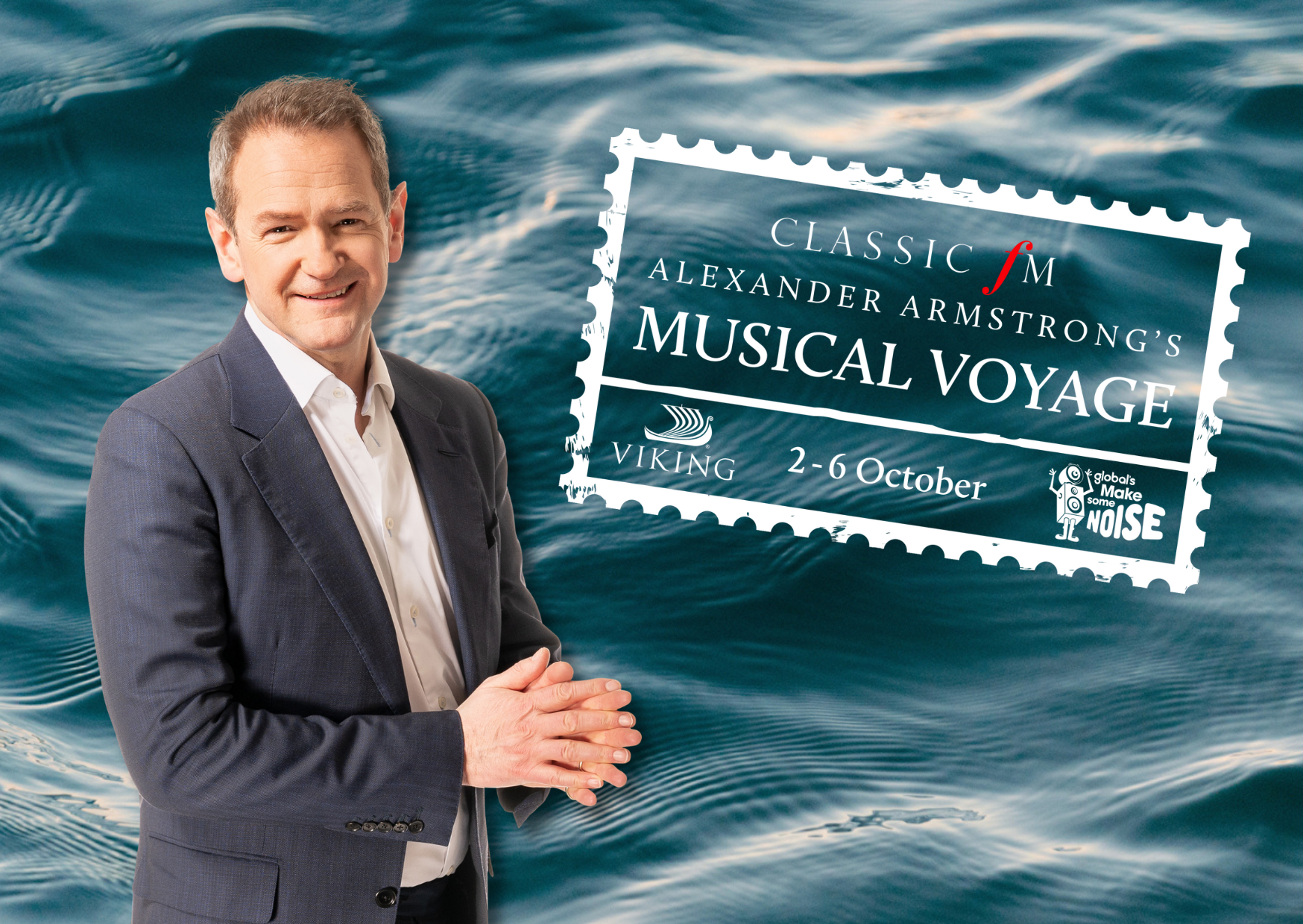 Alexander Armstrong embarks on a Musical Voyage charity challenge for Global’s Make Some Noise!